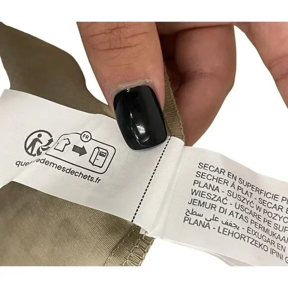 Zara Womens Midi Skirt Small S Tan Brown Cotton Pleated Flared Hem 1971/052 NWD - Picture 12 of 16